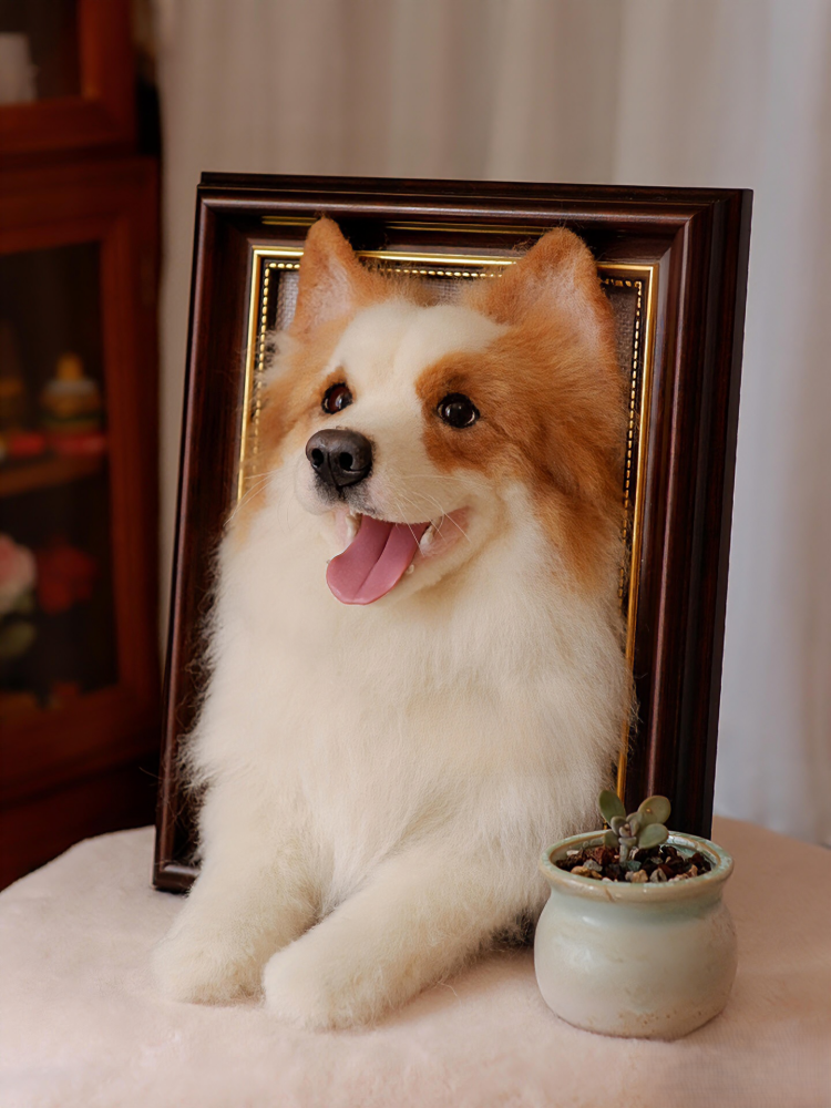Custom Needle Felt 3D Pet Portrait-Dog