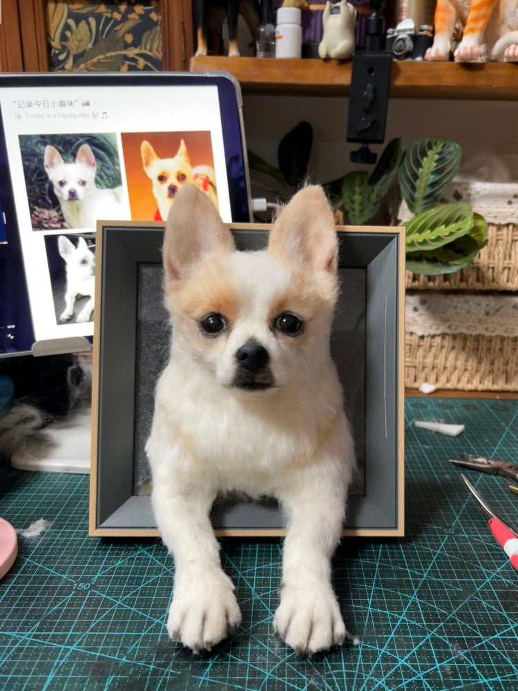 Custom Needle Felt 3D Pet Portrait-Dog