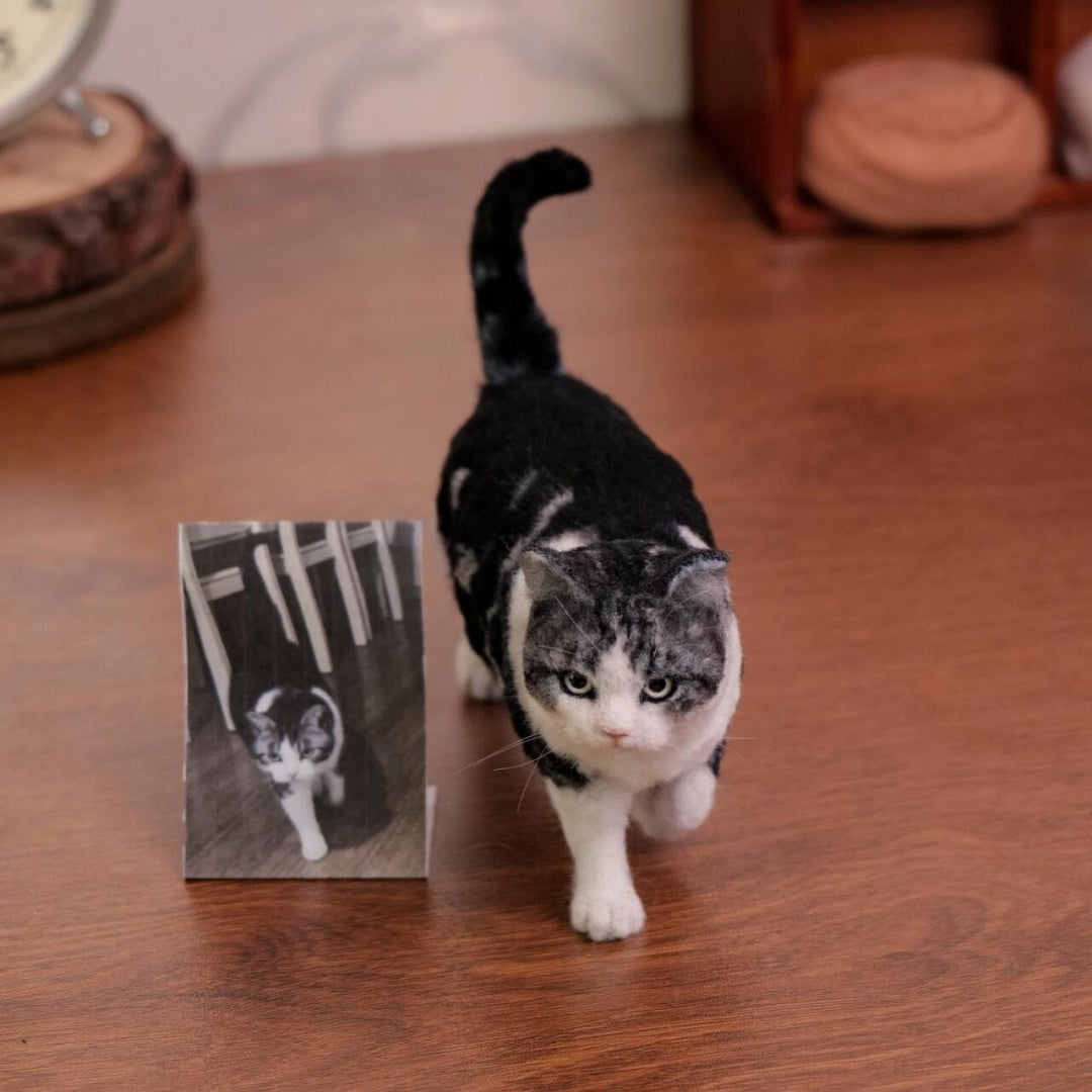 Custom Full Body Figurine Needle Felted Pet | Handmade Pet Memorial Gifts-CAT