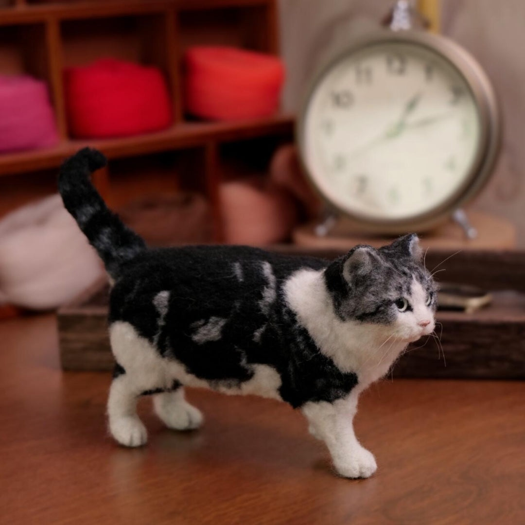 Custom Full Body Figurine Needle Felted Pet | Handmade Pet Memorial Gifts-CAT