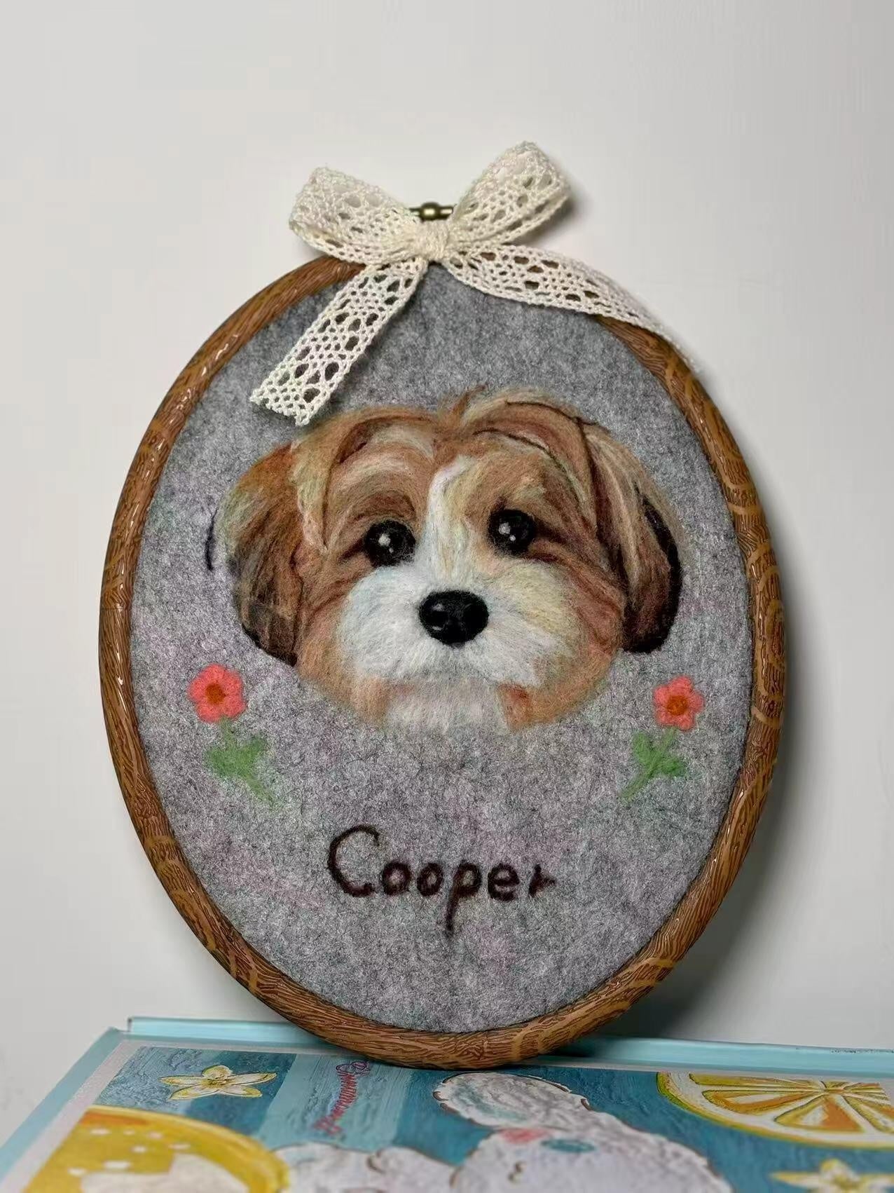 Custom Wool Felted Pet Hoop | Unique Pet Memorial Gifts