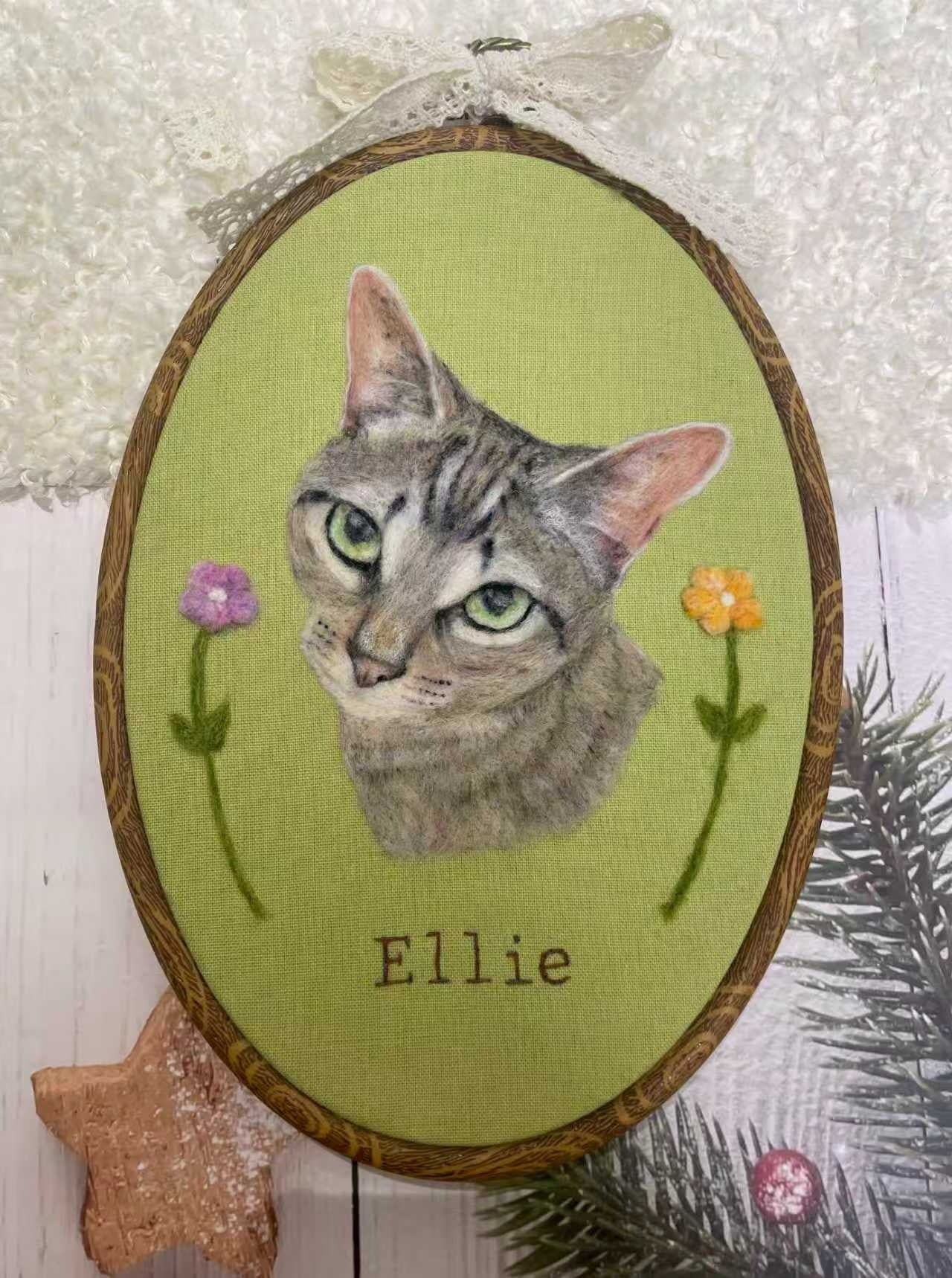 Custom Wool Felted Pet Hoop | Unique Pet Memorial Gifts