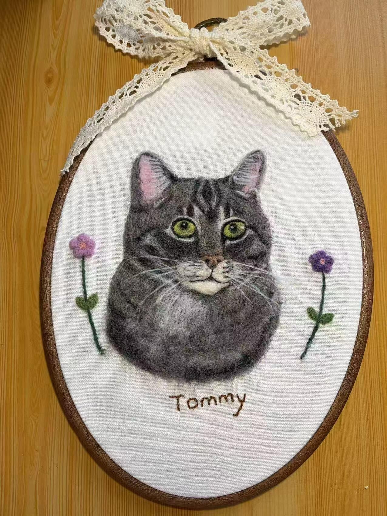Custom Wool Felted Pet Hoop | Unique Pet Memorial Gifts