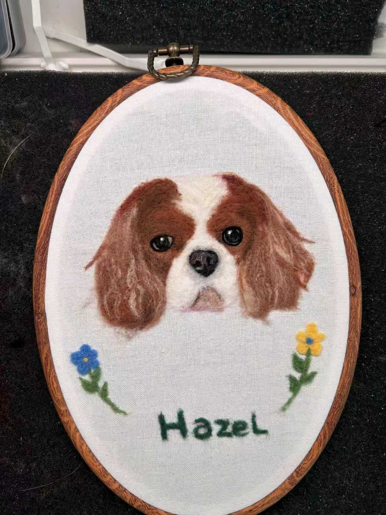 Custom Wool Felted Pet Hoop | Unique Pet Memorial Gifts