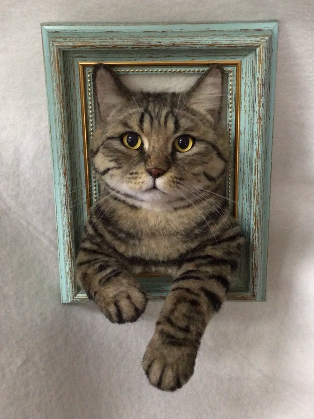 Custom Needle Felt 3D Pet Portrait-CAT