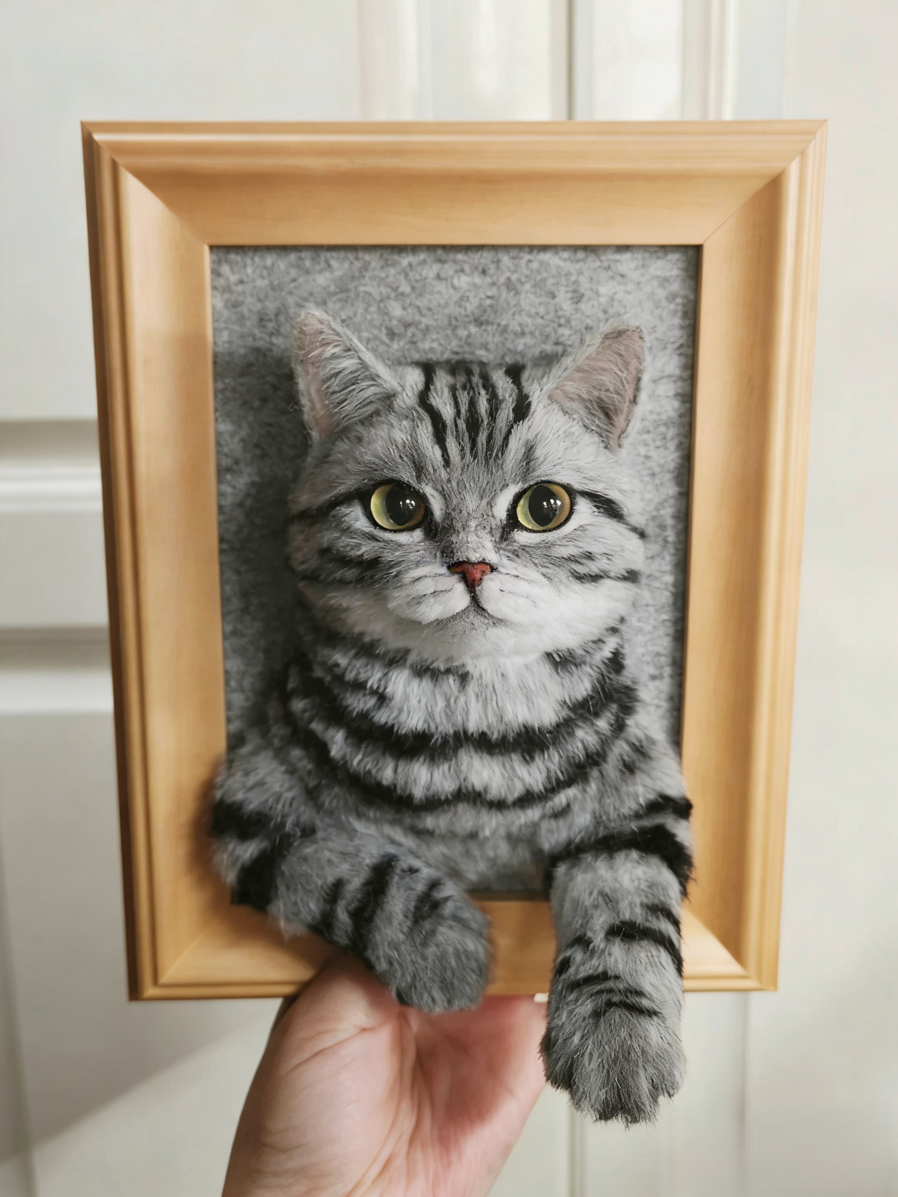 Custom Needle Felt 3D Pet Portrait-CAT
