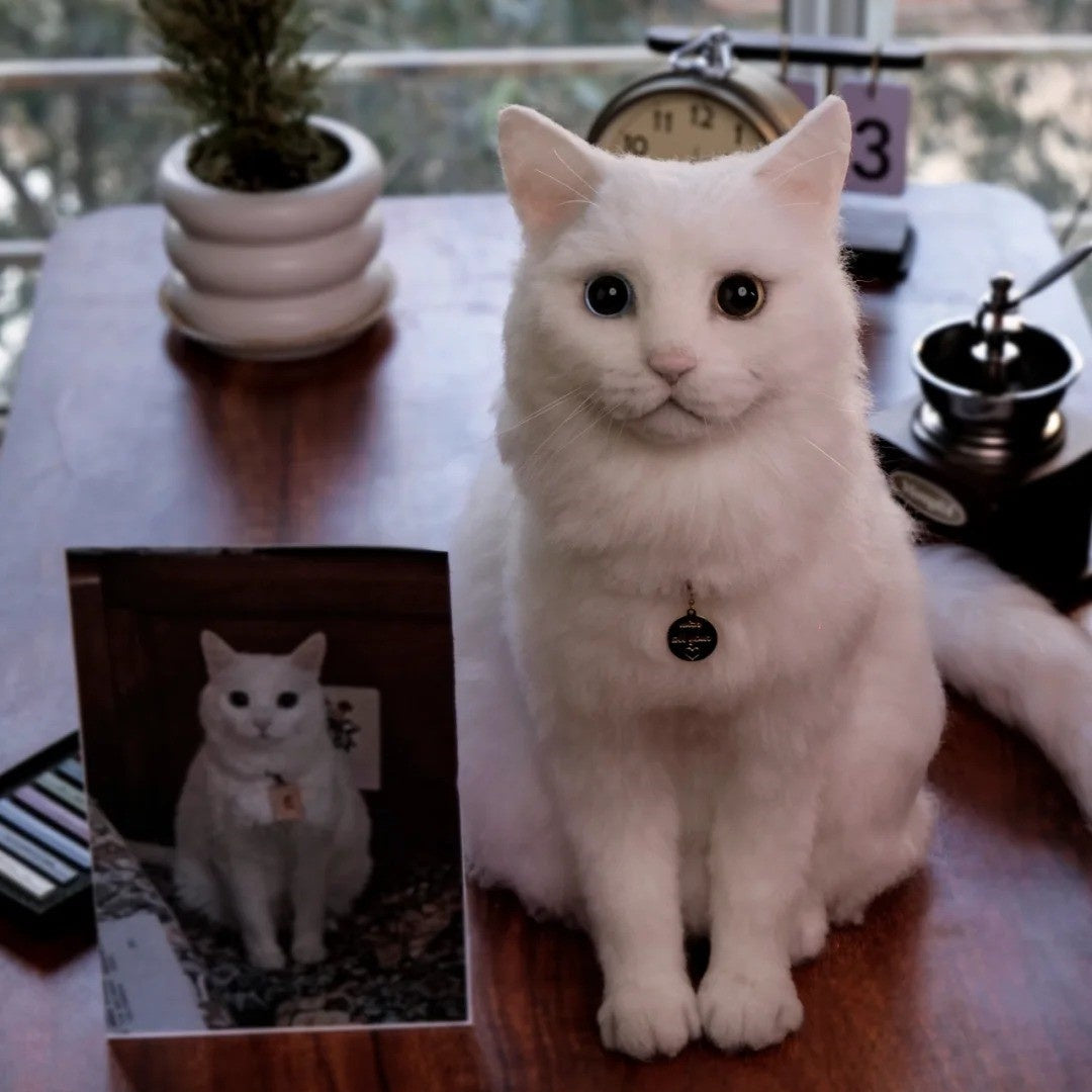 Custom Full Body Figurine Needle Felted Pet | Handmade Pet Memorial Gifts-CAT