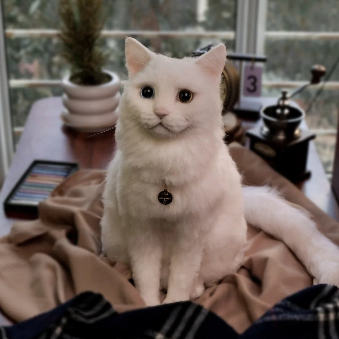 Custom Full Body Figurine Needle Felted Pet | Handmade Pet Memorial Gifts-CAT