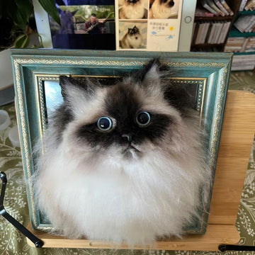 Custom Needle Felt 3D Pet Portrait-CAT