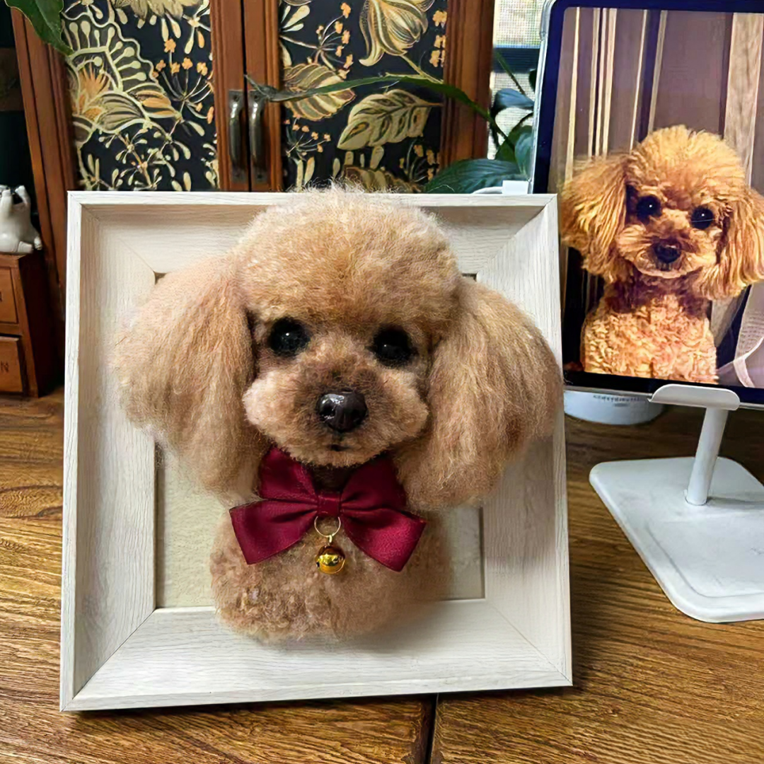 Custom Needle Felt 3D Pet Portrait-Dog