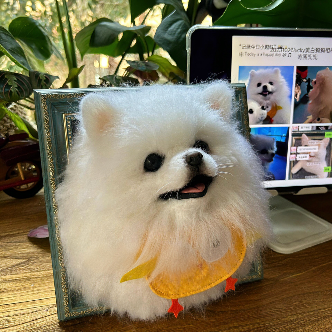 Custom Needle Felt 3D Pet Portrait-Dog