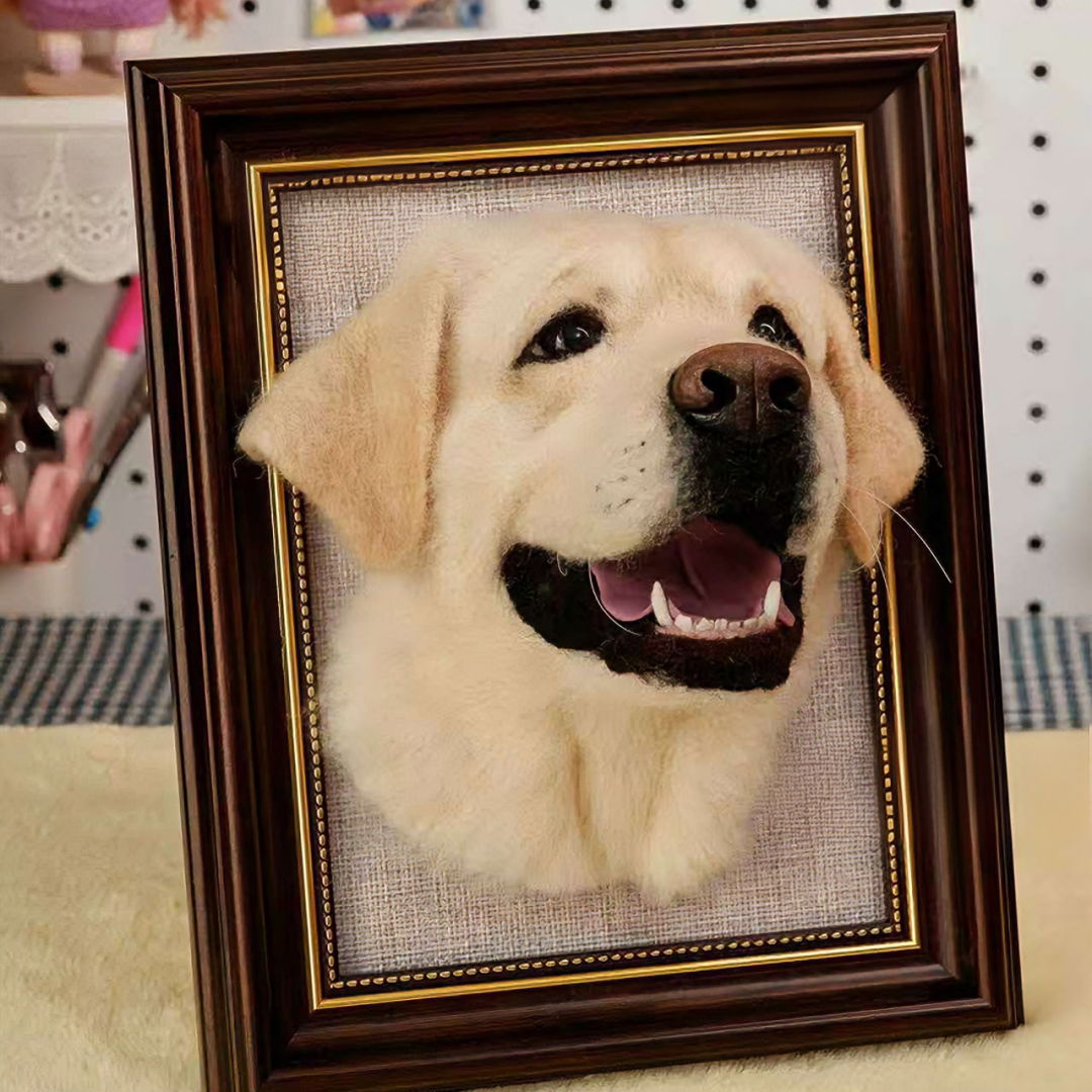 Custom Needle Felt 3D Pet Portrait-Dog