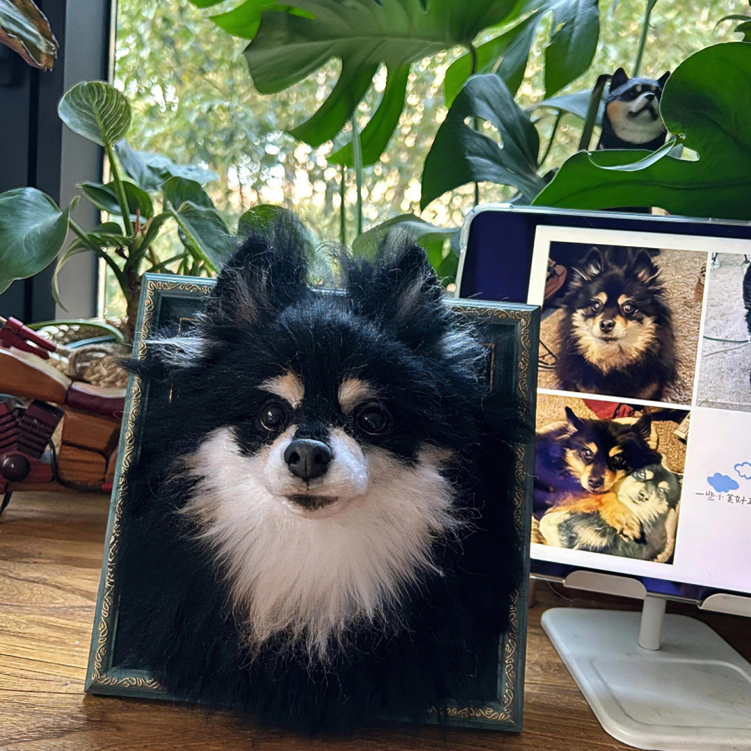 Custom Needle Felt 3D Pet Portrait-Dog