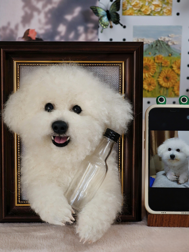 Custom Needle Felt 3D Pet Portrait-Dog