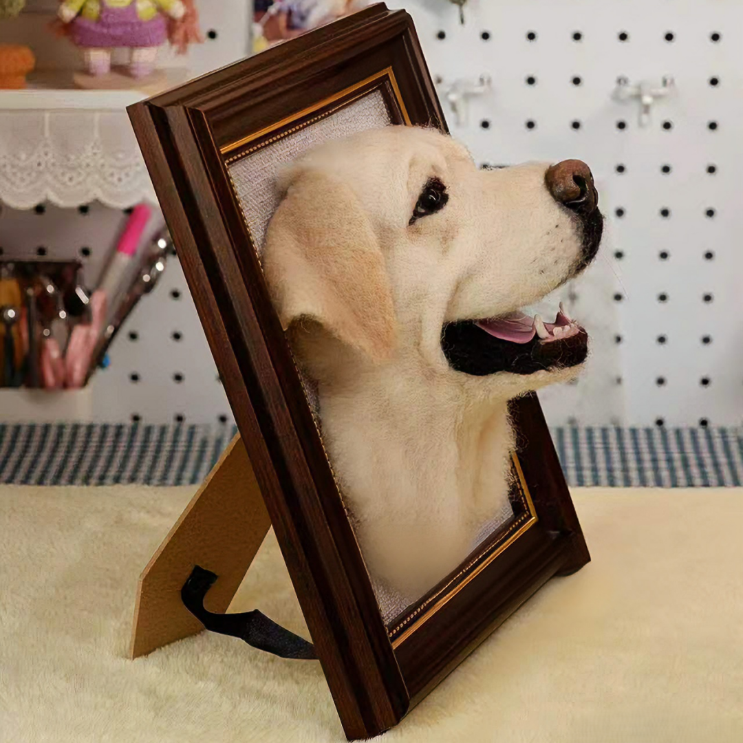 Custom Needle Felt 3D Pet Portrait-Dog